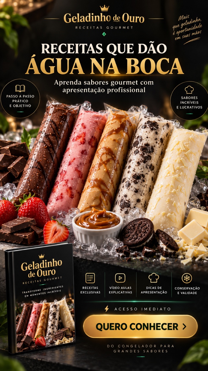 Geladinhos gourmet de chocolate, morango, doce de leite, cookies e chocolate branco